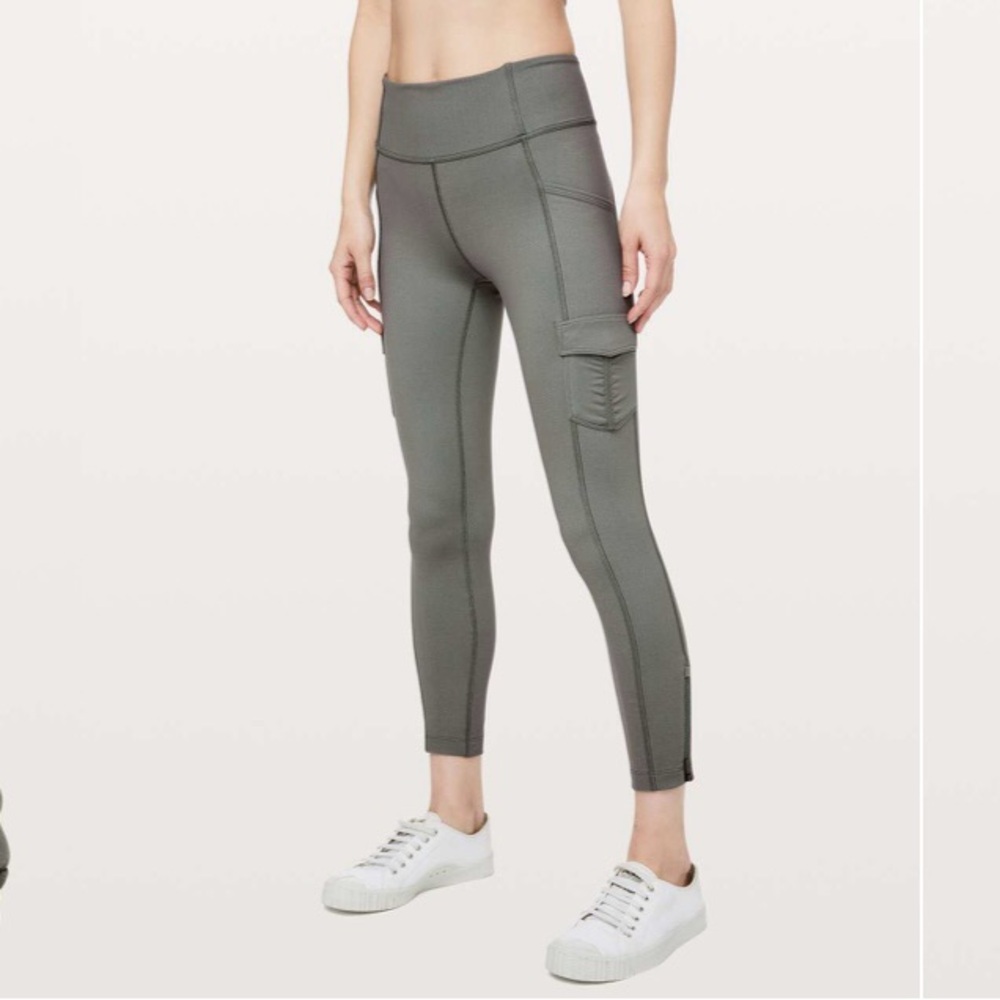 Lululemon Scenic Route 7/8 Tight *25"
Grey Sage